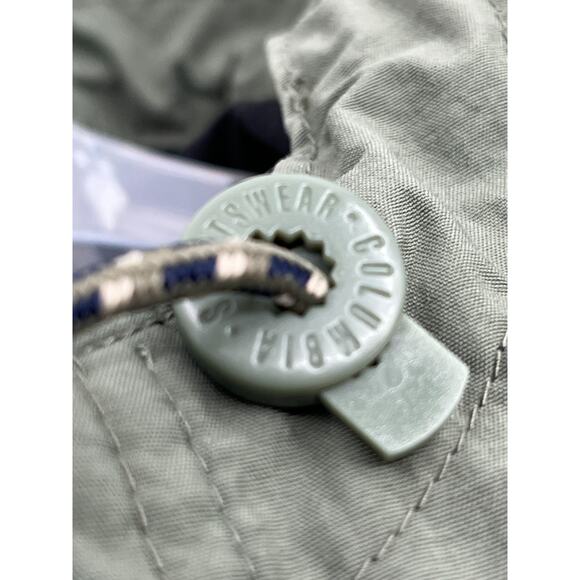 Vtg Columbia Jacket Mens M Green Anorak Pullover Windbreaker Hooded - Picture 9 of 9